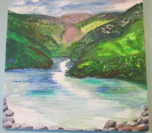 Another Acrylic on box canvas. Started in location, well in Campie dry by the side of the lake. Finished in the studio.
