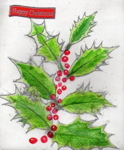 Hand coloured print using a soft ground etching